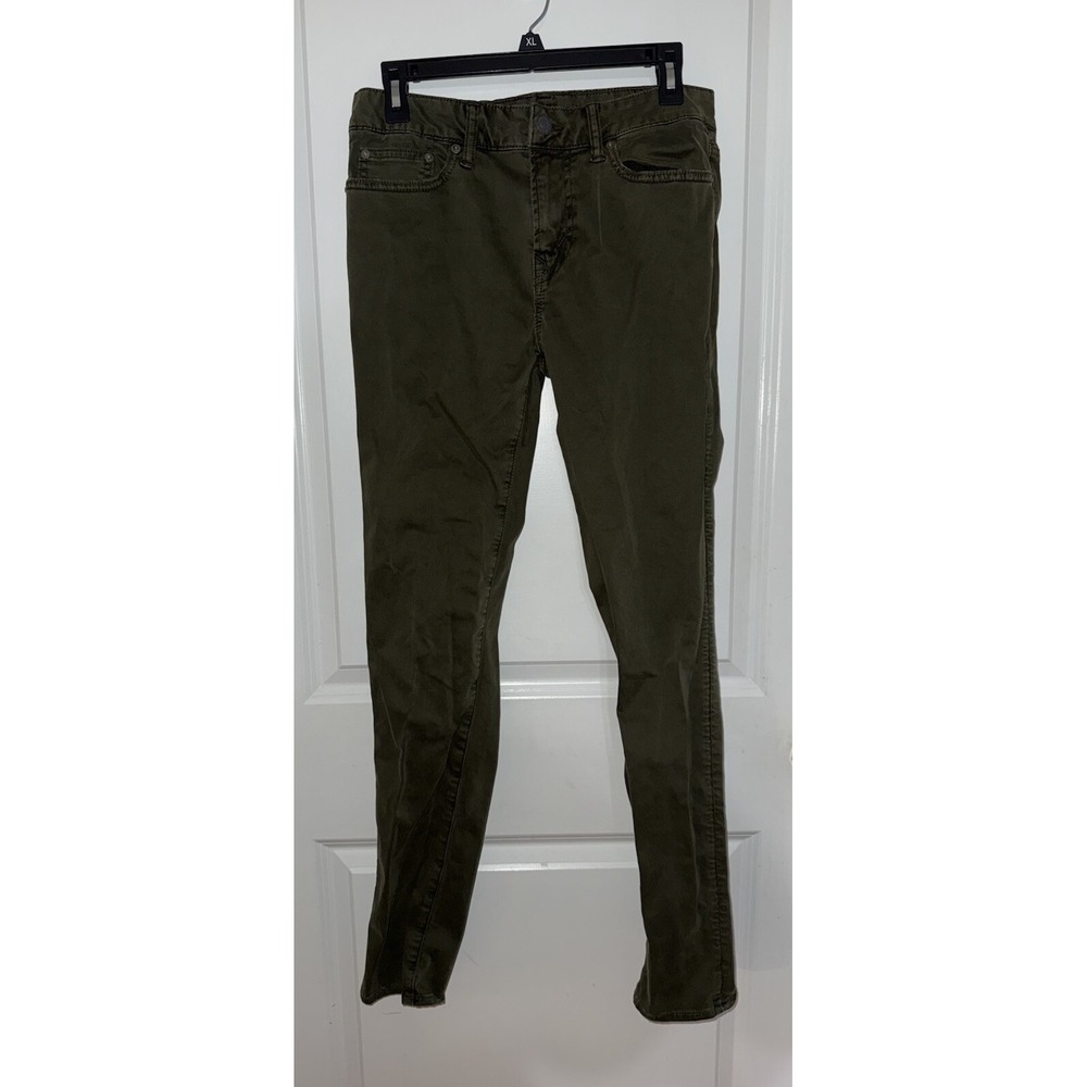 American Eagle AE Flex Soft Twill Skinny Pant Olive Green‎ Size 29x32 Mens